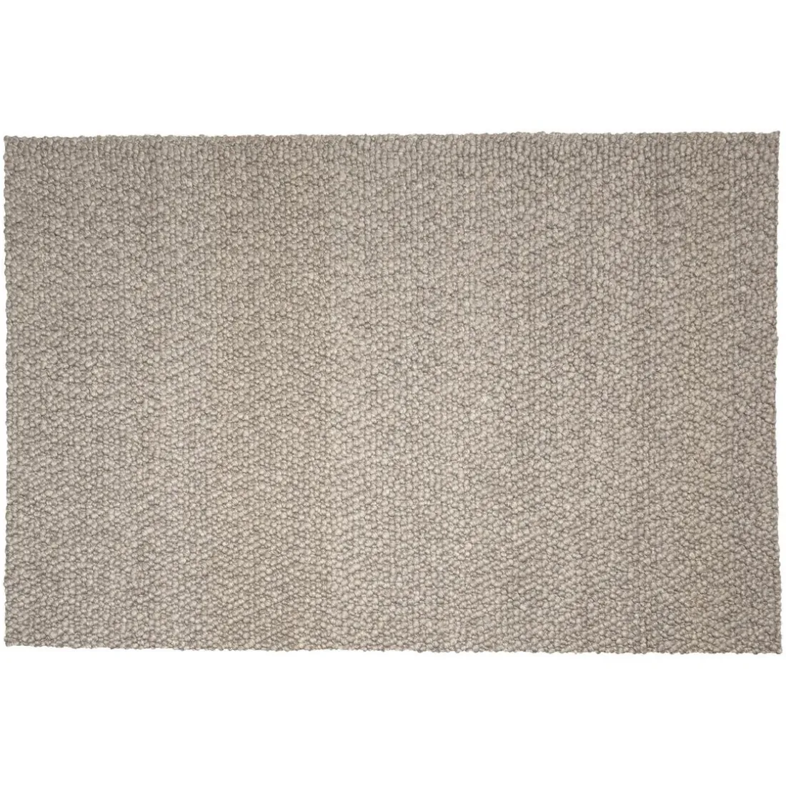 Tapis rectangulaire en laine bouclée taupe QUENTIN