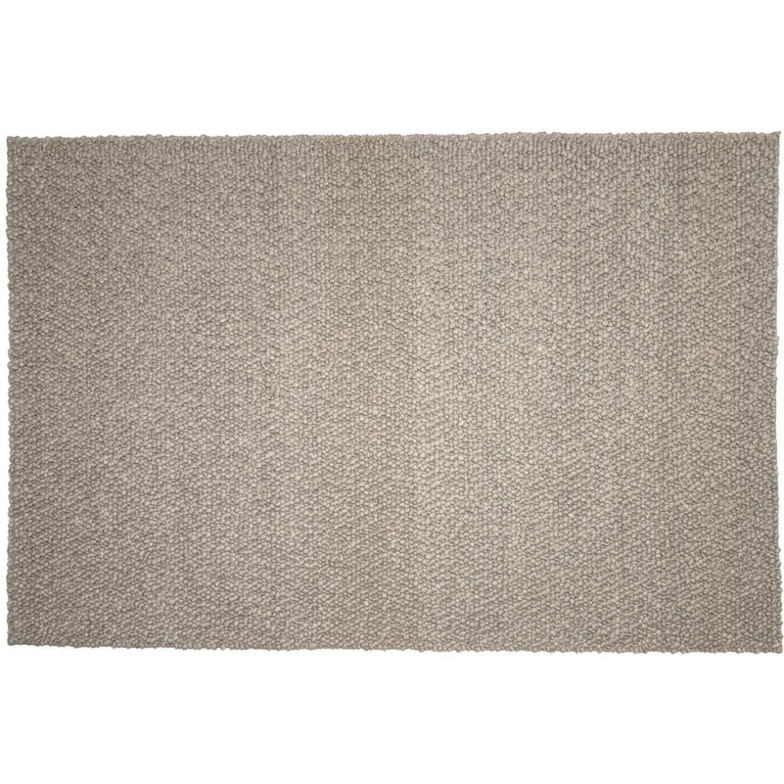 Tapis rectangulaire en laine bouclée taupe QUENTIN