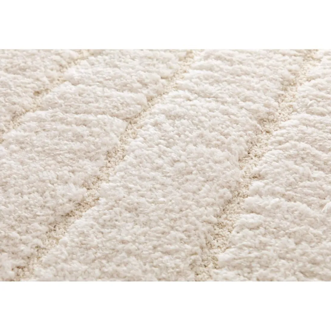 Tapis rectangulaire recyclé Mael Neige