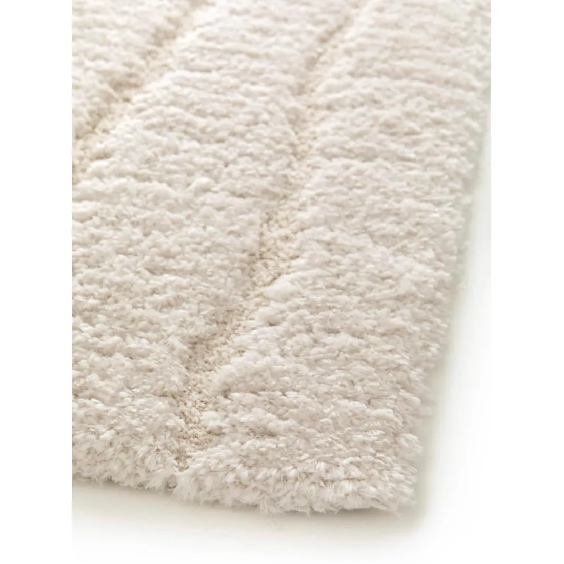 Tapis rectangulaire recyclé Mael Neige