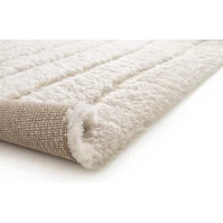 Tapis rectangulaire recyclé Mael Neige