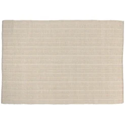 Tapis rectangulaire 160x230cm en coton recyclé couleur ivoire SACHA