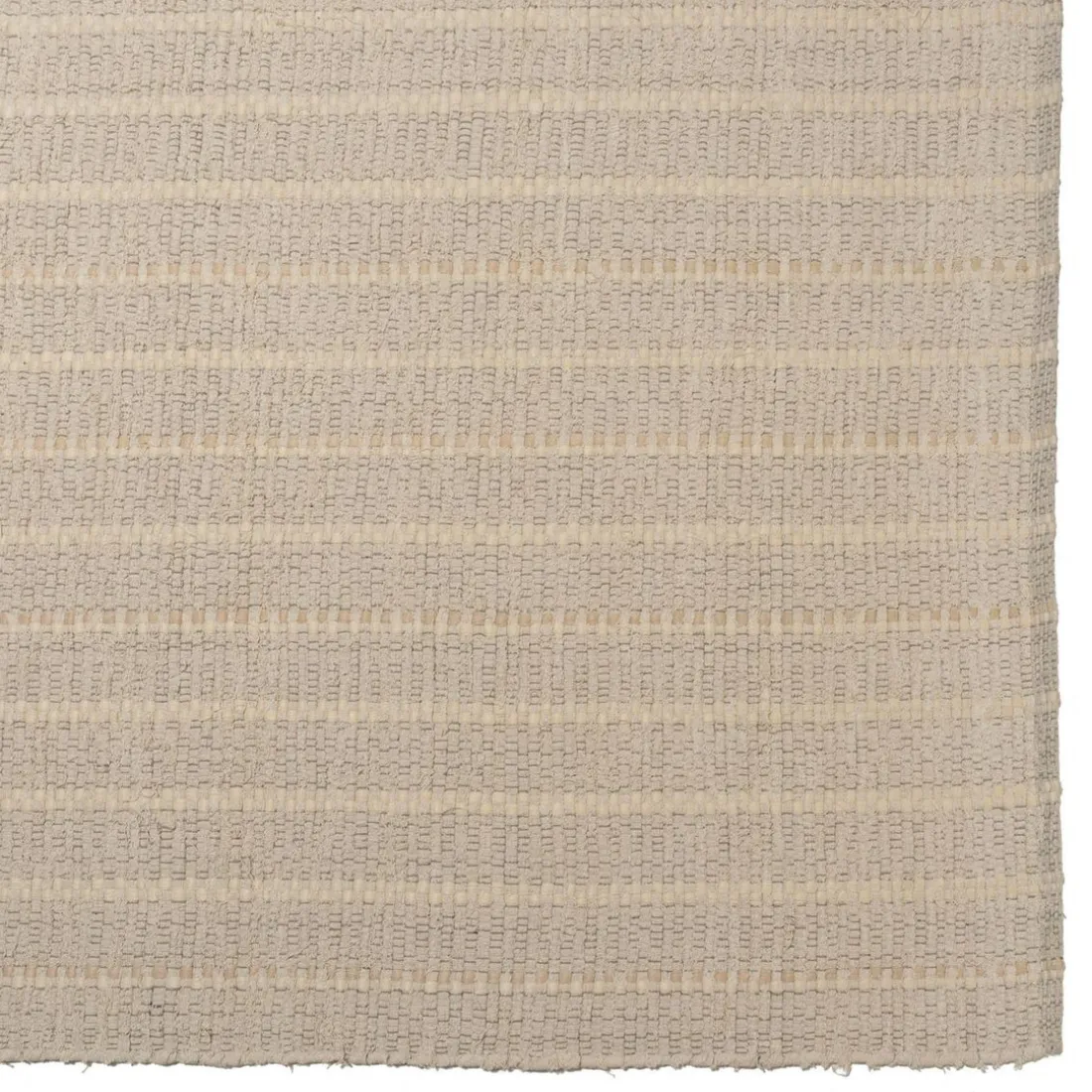 Tapis rectangulaire 160x230cm en coton recyclé couleur ivoire SACHA