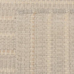 Tapis rectangulaire 160x230cm en coton recyclé couleur ivoire SACHA