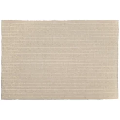 Tapis rectangulaire 200x290cm en coton recyclé couleur ivoire SACHA