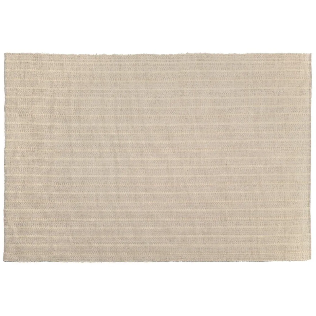Tapis rectangulaire 200x290cm en coton recyclé couleur ivoire SACHA