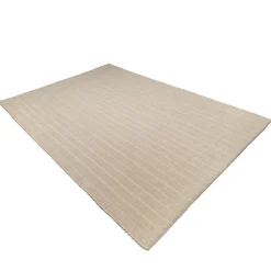 Tapis rectangulaire 200x290cm en coton recyclé couleur ivoire SACHA