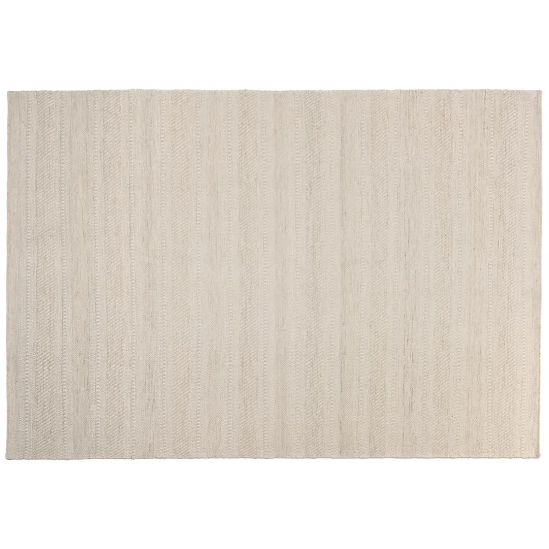Tapis rectangulaire 200x290cm laine texturée nuances de beige SACHA