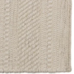 Tapis rectangulaire 200x290cm laine texturée nuances de beige SACHA