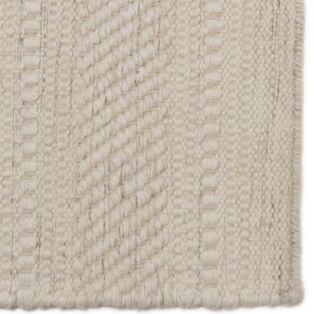 Tapis rectangulaire 200x290cm laine texturée nuances de beige SACHA