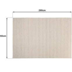 Tapis rectangulaire 200x290cm laine texturée nuances de beige SACHA