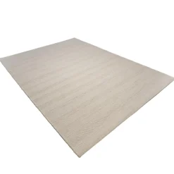 Tapis rectangulaire 200x290cm laine texturée nuances de beige SACHA
