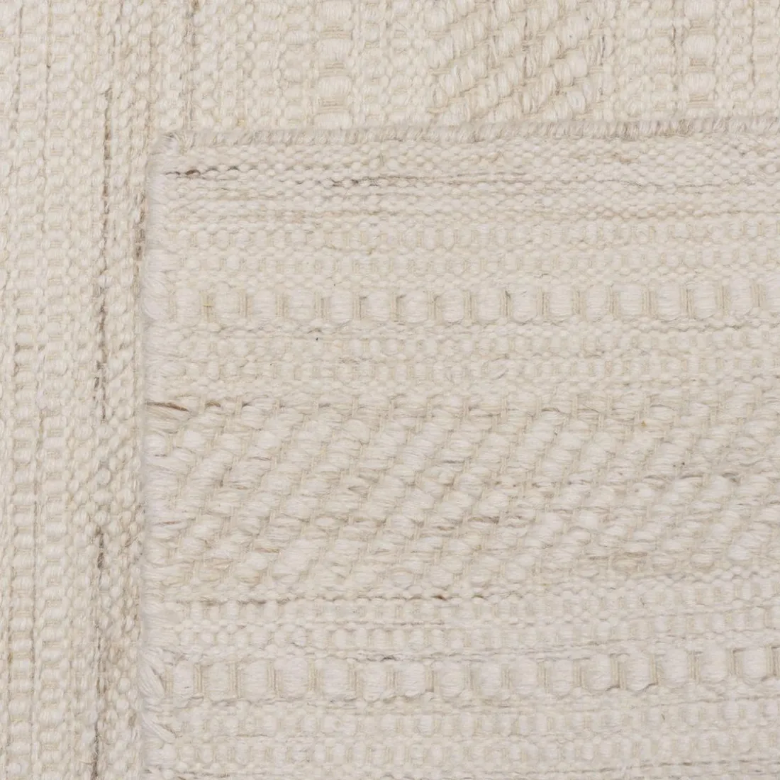 Tapis rectangulaire 200x290cm laine texturée nuances de beige SACHA