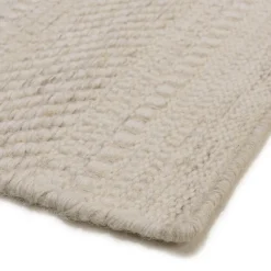 Tapis rectangulaire 200x290cm laine texturée nuances de beige SACHA