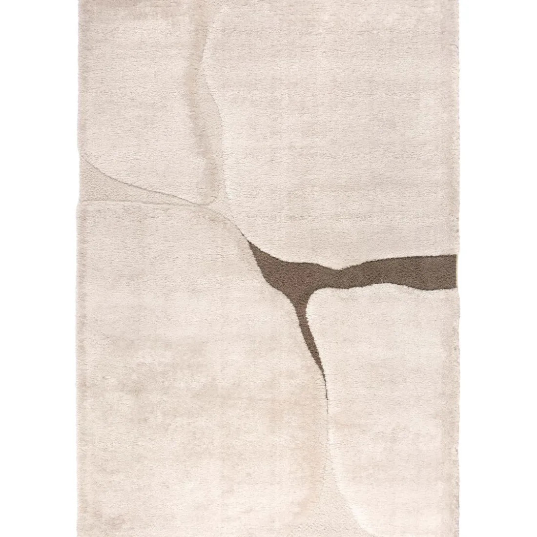 Tapis recyclé Yan Neige 160 x 230 x 2