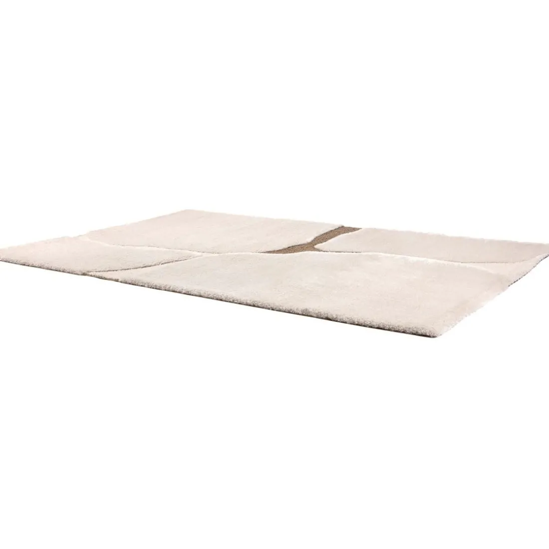 Tapis recyclé Yan Neige 160 x 230 x 2