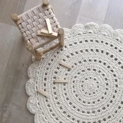 Tapis Rond ALMA Ecru