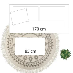 Tapis rond etnik D120