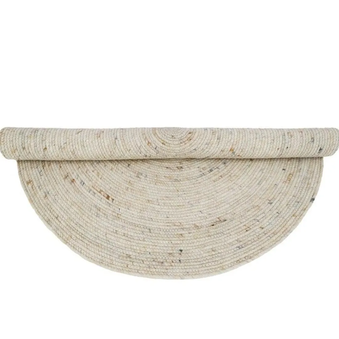 Tapis rond laine feutrée NEETHU avoine taille M