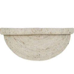Tapis rond laine feutrée NEETHU avoine taille L