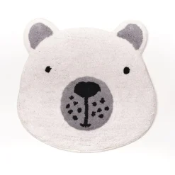 Tapis tufte OURS Blanc en coton