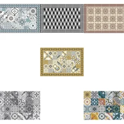 Tapis Vinyle Mosaïque marron Boîte 50x75