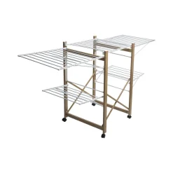 Étendoir 27 M Effet Bois 4 Roues