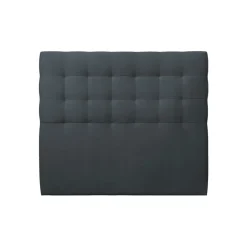 Tete de lit Capitonnee Velours Gris anthracite rembourre