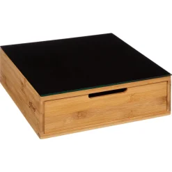 Tiroir Porte Caps Noir Bambou