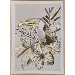 Toile imprimée encadrée Rafi vert