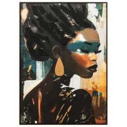 Toile peinte encadrée Isia