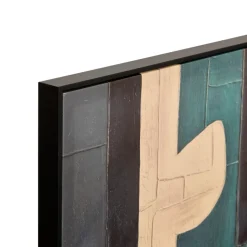 Toile peinte encadrée Kelton vert