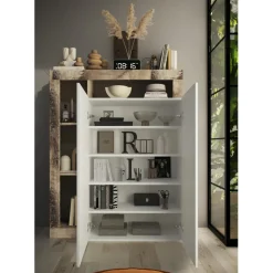 Unité de stockage 2 portes multifonctionnelle