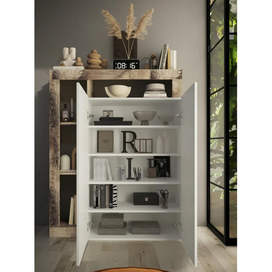 Unité de stockage 2 portes multifonctionnelle