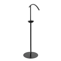 Valet acier laqué noir