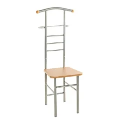 Valet de chambre avec assise en décor hêtre