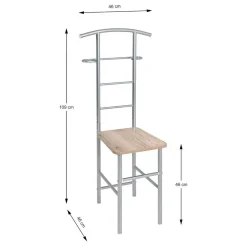 Valet de chambre avec assise en décor chène San Remo