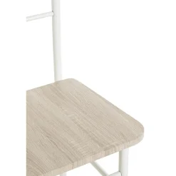 Valet de chambre blanc assise décor chène