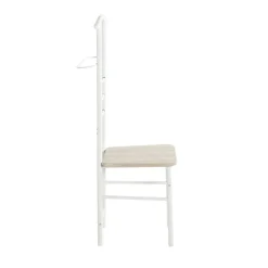 Valet de chambre blanc assise décor chène