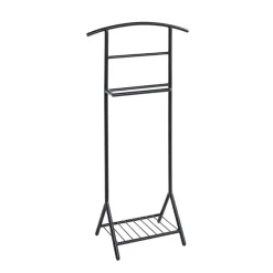 valet en métal design laqué noir