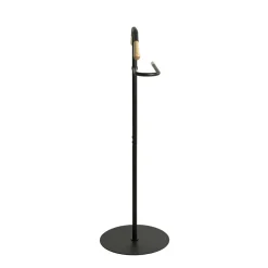 Valet en tube d'acier peint en noir par poudrage applications en bois massif naturel