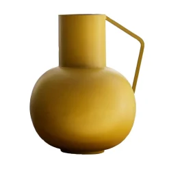 Vase contemporain en métal Jaune