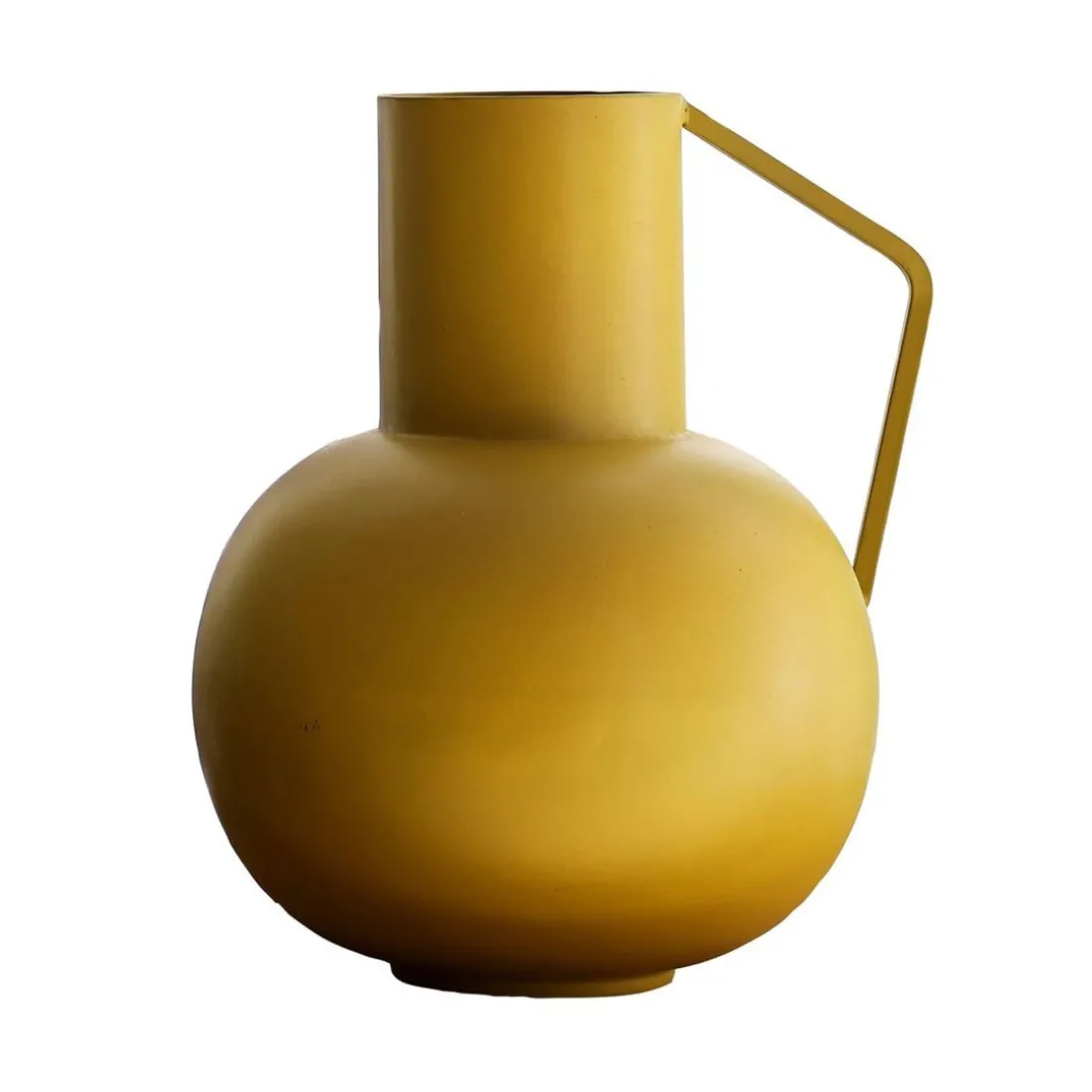 Vase contemporain en métal Jaune