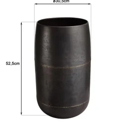 Vase en Acier couleur Bronze cuivré JOHAN
