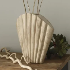 Vase en bois QUICO en forme coquillage