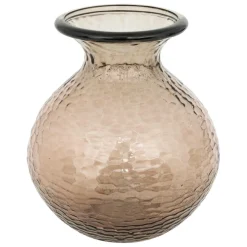 Vase en verre martelle Alric marron