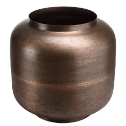 Vase largeur en Acier couleur Bronze cuivré JOHAN