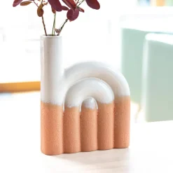 Vase rebecca beige rose grand modèle