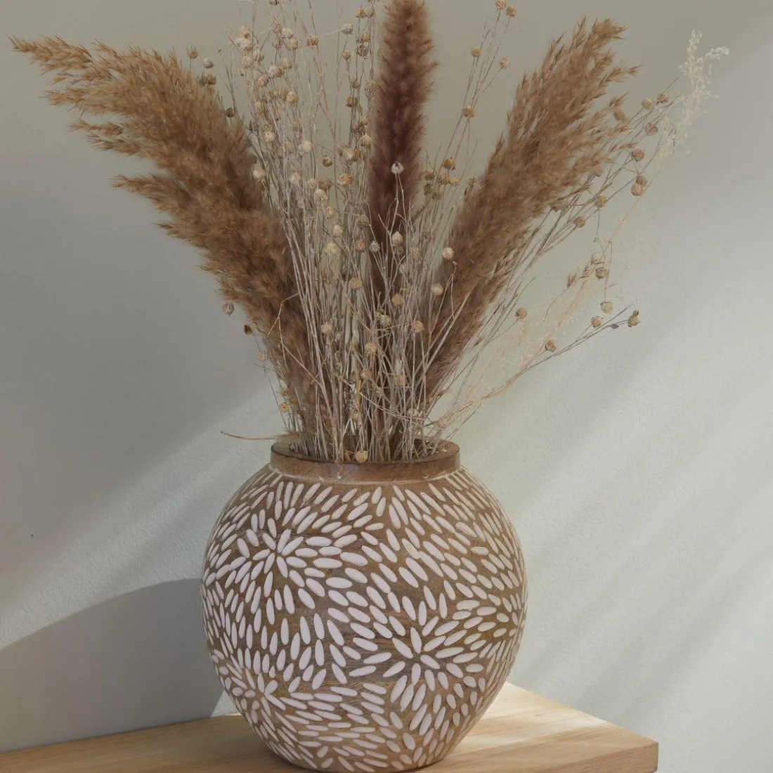 Vase taille M en bois de manguier