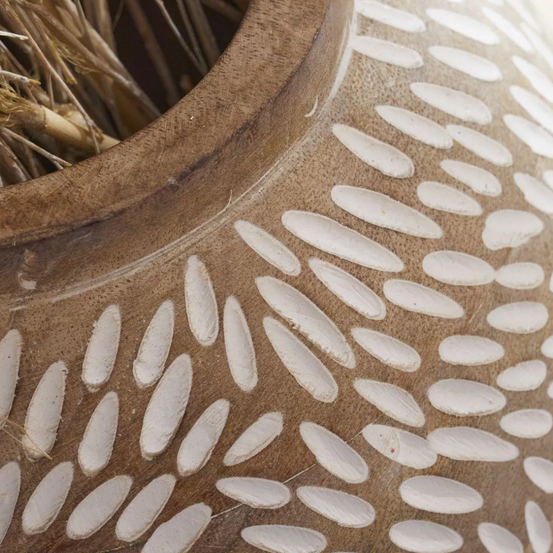 Vase taille M en bois de manguier